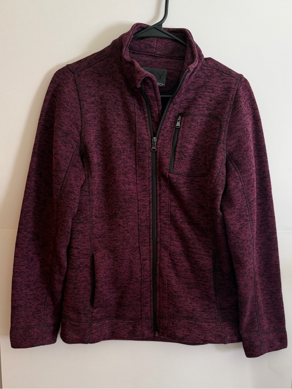 Marc New York Women’s Heathered Burgundy Zip-Up Jacket